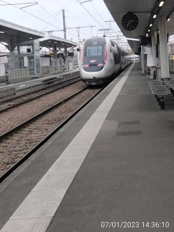 En gare de Toulouse Matabiau